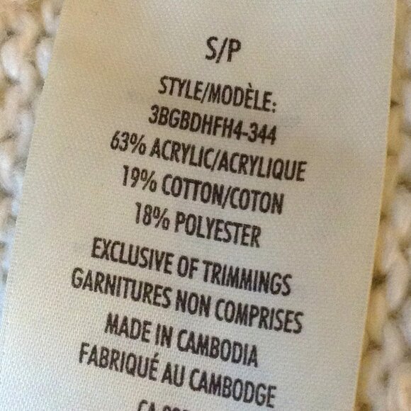 Denver Hayes Women's Black White Color Block Sweater Size S/P Cotton Blend Comfy - Picture 7 of 7